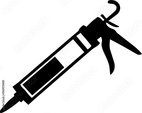 Caulking Gun Silhouette Icon
