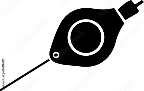 Chalk Line Silhouette Icon