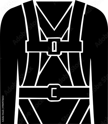 Safety Harness Silhouette Icon
