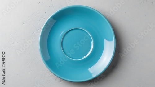 Turquoise Saucer on Textured Background offers a Clean Fresh Look