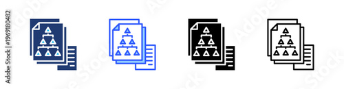 Classification Models Multiple Style Icon Set Collection Pack Web Banner Vector 