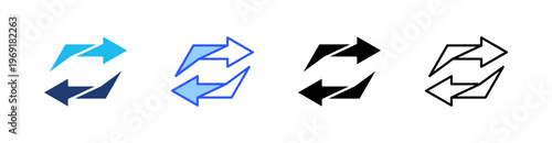 Reversal Multiple Style Icon Set Collection Pack Web Banner Vector 