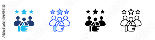 Reviews Multiple Style Icon Set Collection Pack Web Banner Vector 