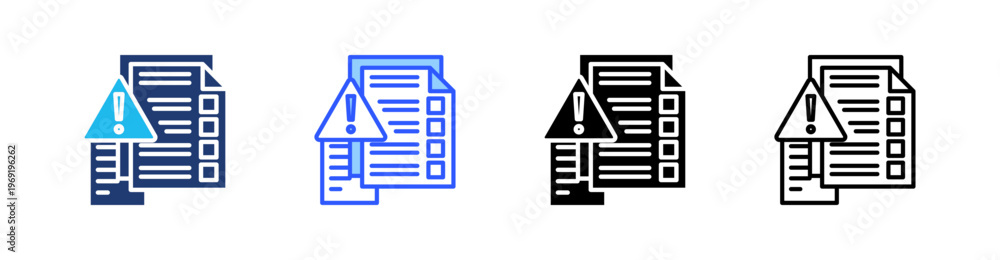 Valokuva Contingency Plan Multiple Style Icon Set Collection Pack Web Banner Vector