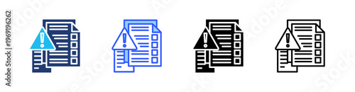 Contingency Plan Multiple Style Icon Set Collection Pack Web Banner Vector 