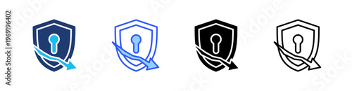 Loss Prevention Multiple Style Icon Set Collection Pack Web Banner Vector 