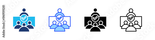 Mediator Multiple Style Icon Set Collection Pack Web Banner Vector 