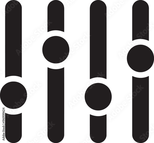Audio mixer sliders icon