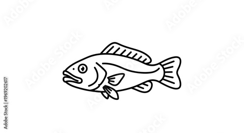 Elegant monochrome aquatic creature silhouette perfect for marine themed designs and culinary