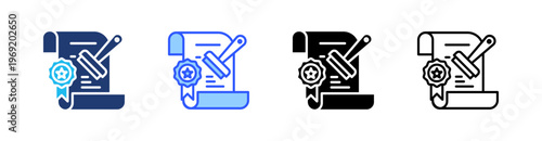 License Multiple Style Icon Set Collection Pack Web Banner Vector 