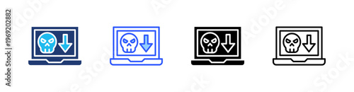 Piracy Multiple Style Icon Set Collection Pack Web Banner Vector 