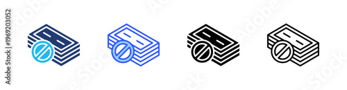 Counterfeit Multiple Style Icon Set Collection Pack Web Banner Vector 