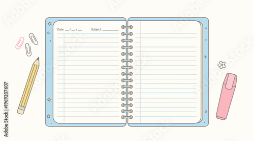 Spiral Bound Notebook With Blank Pages.