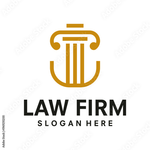 law firm logo design illustration
