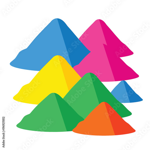 Colorful Pyramid Shapes Stacked Together.