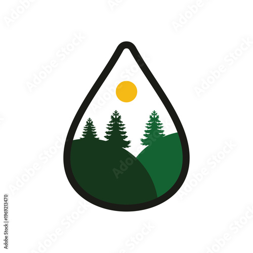 forest logo vector icon illustration