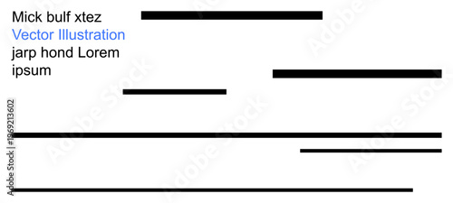 Graphic design, modern layouts, placeholder text, creative templates, text arrangement, concept art. Horizontal black lines combined with filler text. Graphic design and modern layouts theme