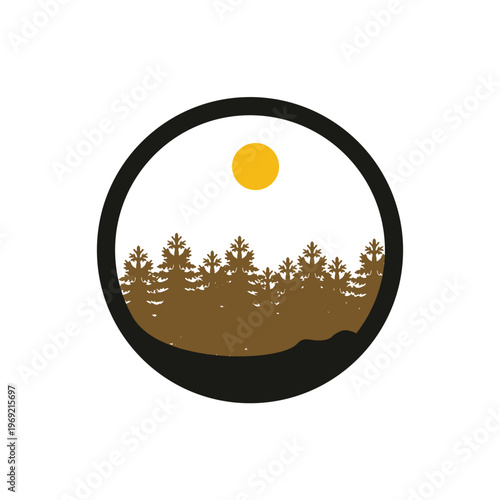 forest logo vector icon illustration