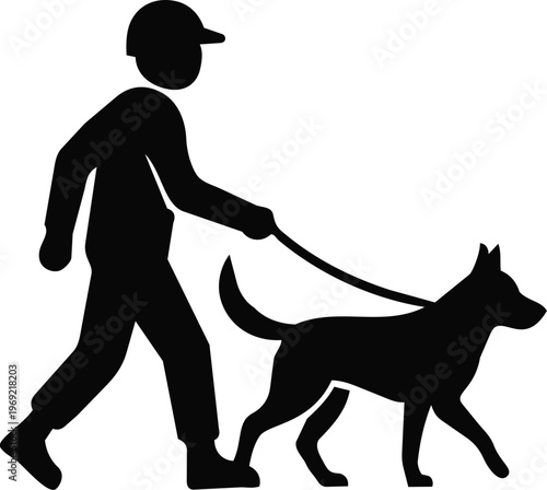 K9 unit dog handler icon