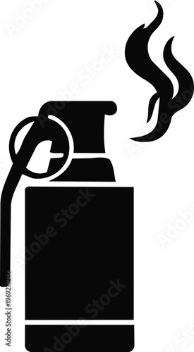 Smoke grenade tear gas icon