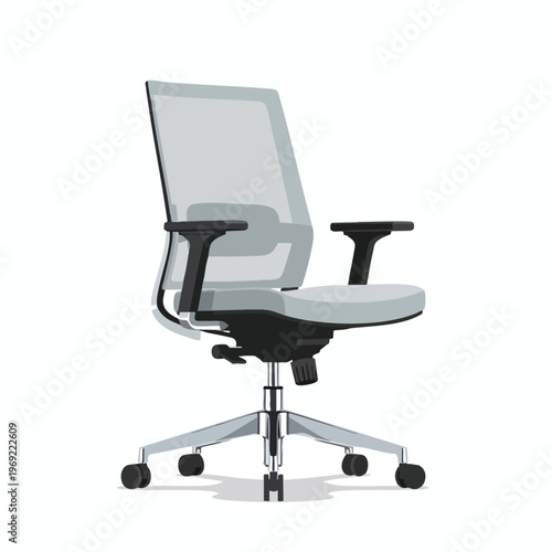 Ergonomic mesh office chair with adjustable arms and five-wheel base