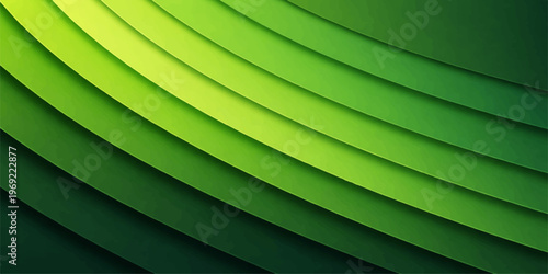 Green abstract background with flowing lines inspired by close-up tropical leaves and natural textures