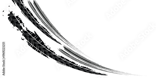 Tire tread marks, wheel textures, tire marks - car racing, motocross, drift, rally, off-road and others. modern