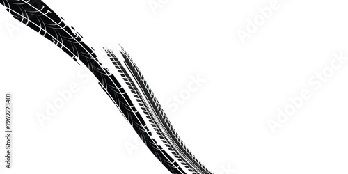 Tire tread marks, wheel textures, tire marks - car racing, motocross, drift, rally, off-road and others. modern