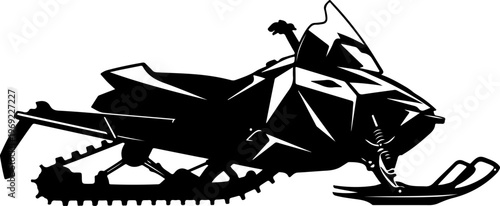 Snowmobile, vector snowmobile, black snowmobile, winter vehicle, ski doo, snow machine