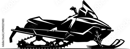 Snowmobile, Ski Doo, Winter Sports, Vehicle, Black Icon