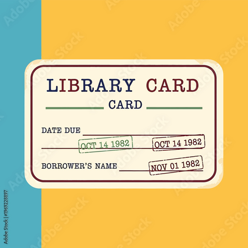 Library Card Identification Card Template.