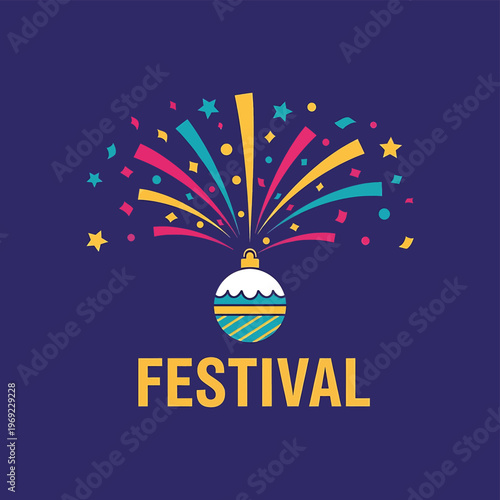 Festival Celebration Colorful Icon Graphic.