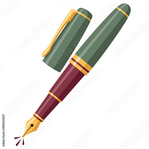 Luxury Fountain Pen with Cap.