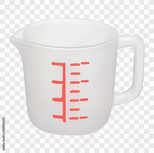 Baking and Kitchen Essentials Vector Icon Set | 3D icon set | a measuring cup
