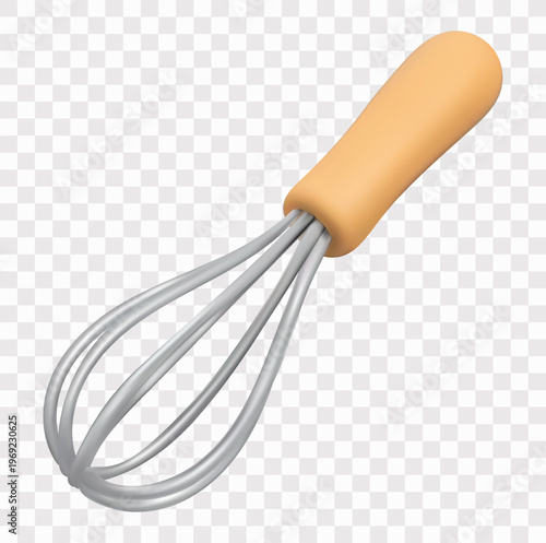 Baking and Kitchen Essentials Vector Icon Set | 3D icon set | a wire whisk
