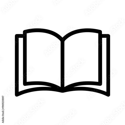 Simple book icon vector illustration isolated on white