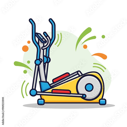 Person on elliptical fitness machine workout.