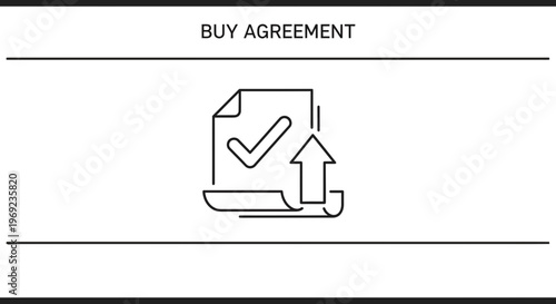 Successful digital agreement processing icon showing document completion and secure upload
