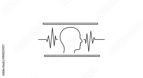 Visualizing brain activity and sound perception through an abstract human head profile