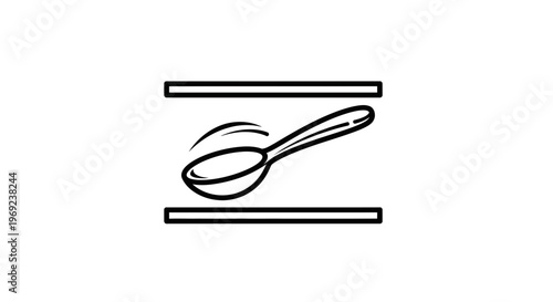 Graphic symbol indicating a gentle no-stirring instruction for delicate materials