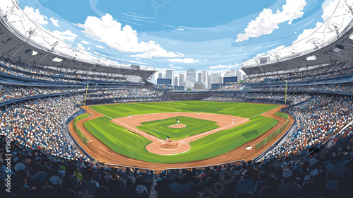 Opening Day Baseball Stadium First Pitch Season Beginning