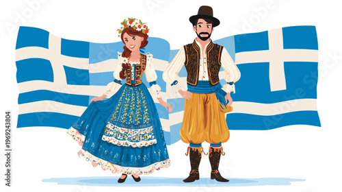 Greek Independence Day Flag Traditional Costume National