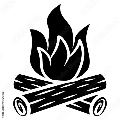 fire wood vector illustration