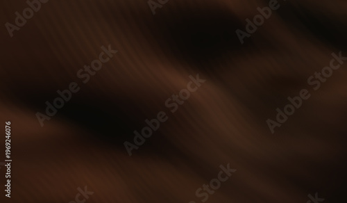 Tableau sur toile A monochromatic dark brown to black color scheme with a soft, organic-looking, diagonally flowing wave pattern