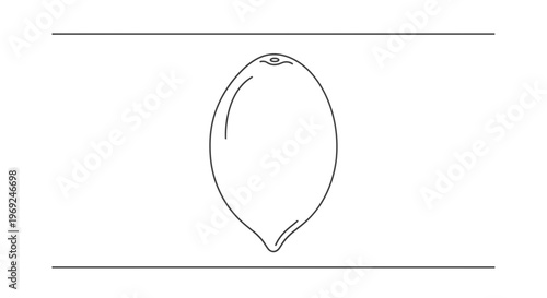 Elegant continuous line illustration of a fresh lemon fruit, ideal for healthy eating concepts and