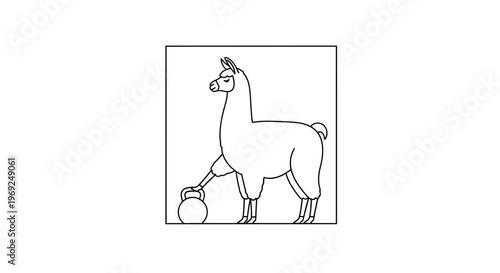 Llama Lifting Kettlebell, Fitness Animal, Gym Workout, Strength Training, Healthy Lifestyle