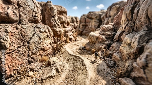 A close up of a rock wall with a sky background