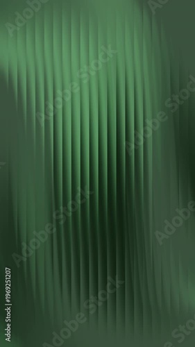 Abstract emerald green 3D wavy lines background with vertical soft light and elegant dark forest gradient for corporate identity or organic technology design