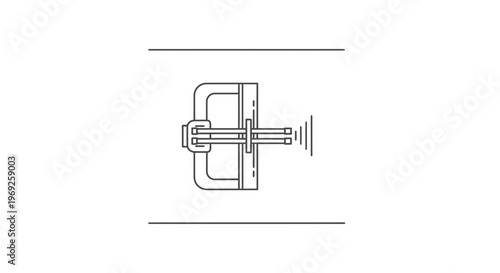 Minimalist line art illustration of a smart home sensor detecting an invisible signal on a wall