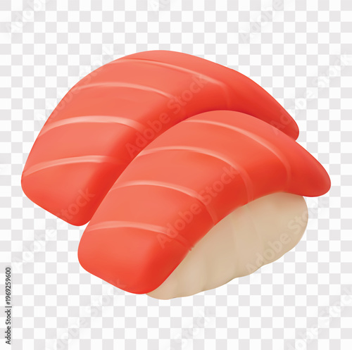 Sushi Vector Icon Set | 3D icon set | tuna nigiri
